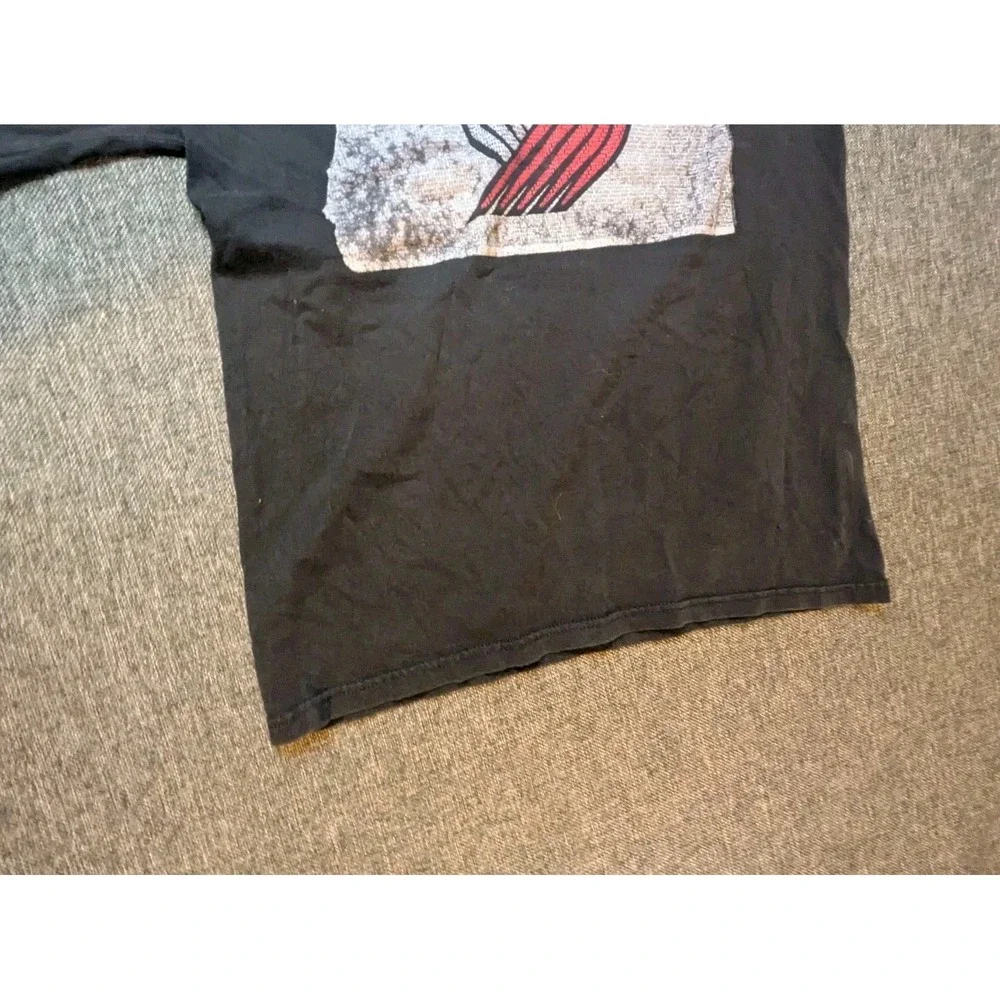 Portland Trail Blazers T Shirt Men Medium Black NBA Basketball TEE
